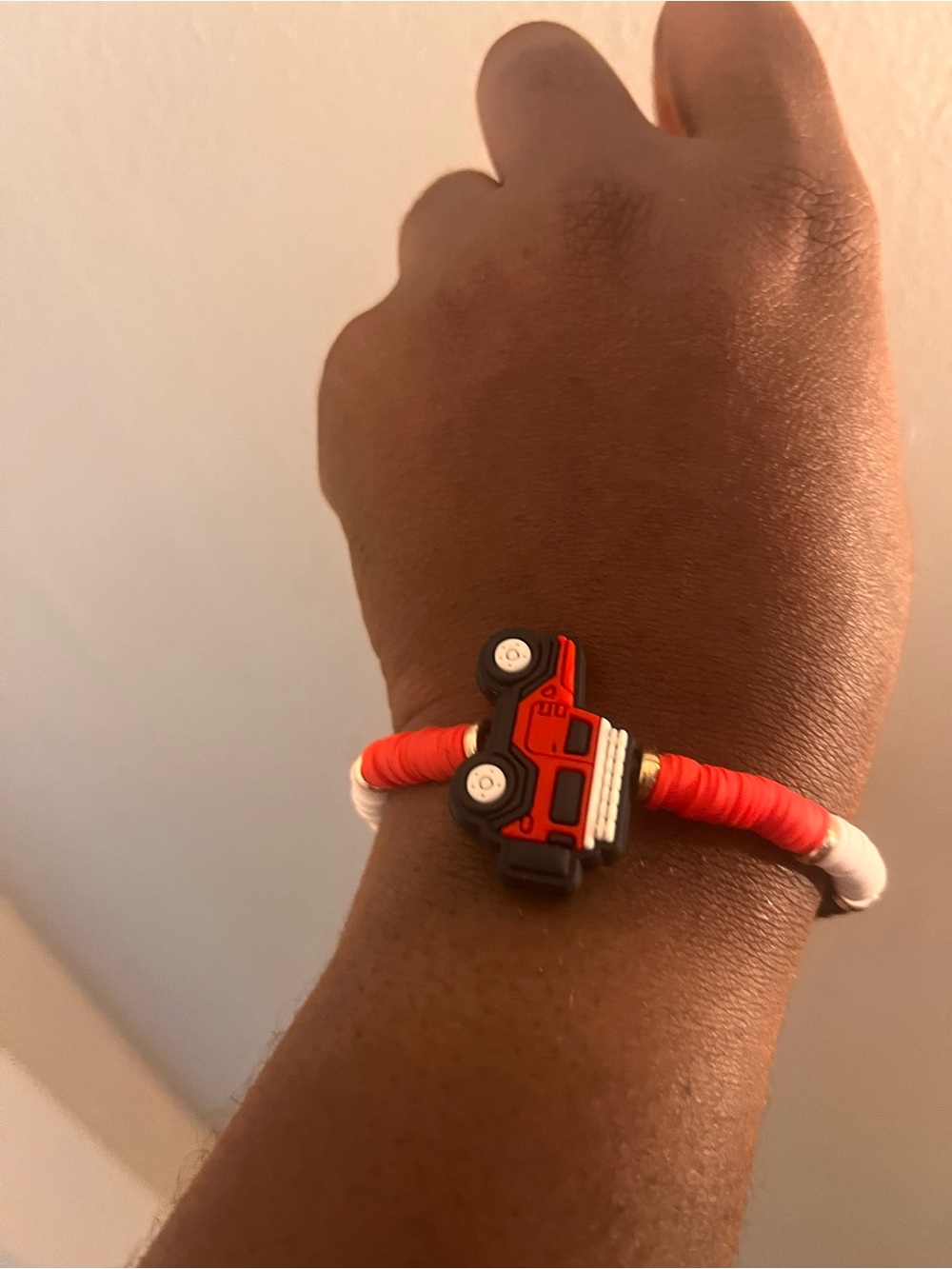 Red Toy Truck Stretch Bracelet for Kids - Unbranded